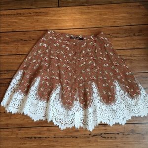 For Love and Lemons skirt in country floral